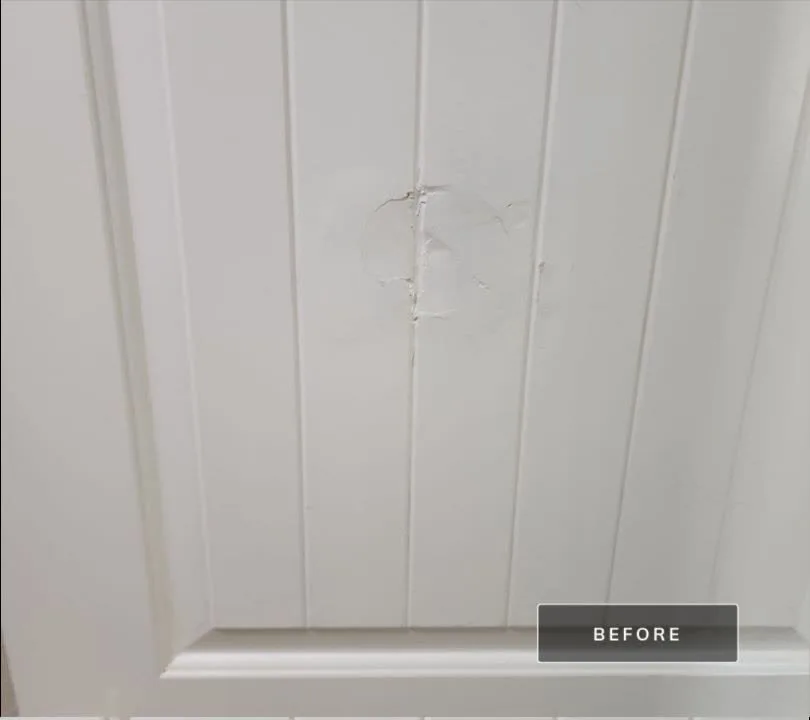 Before: door panel repair