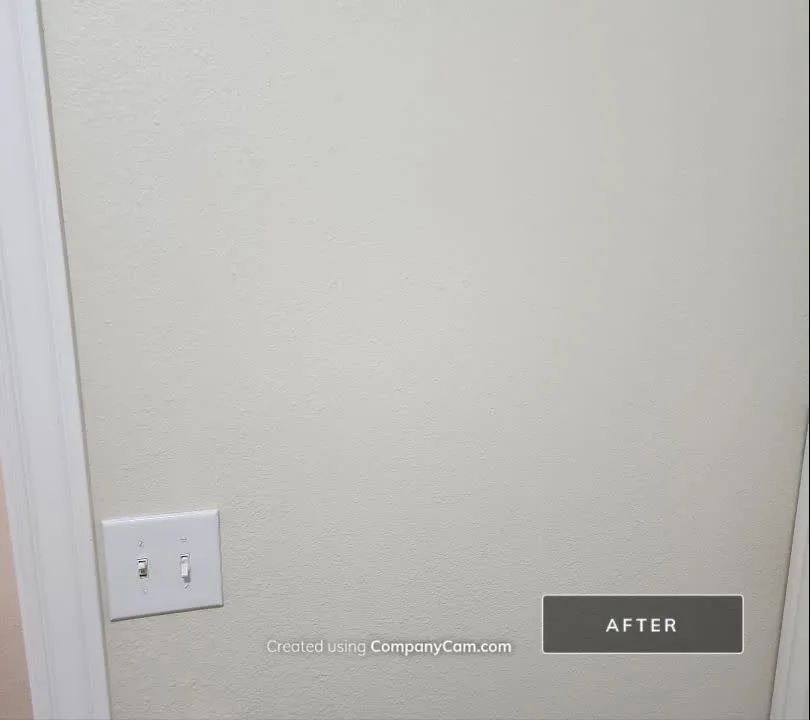 After: large drywall hole repair