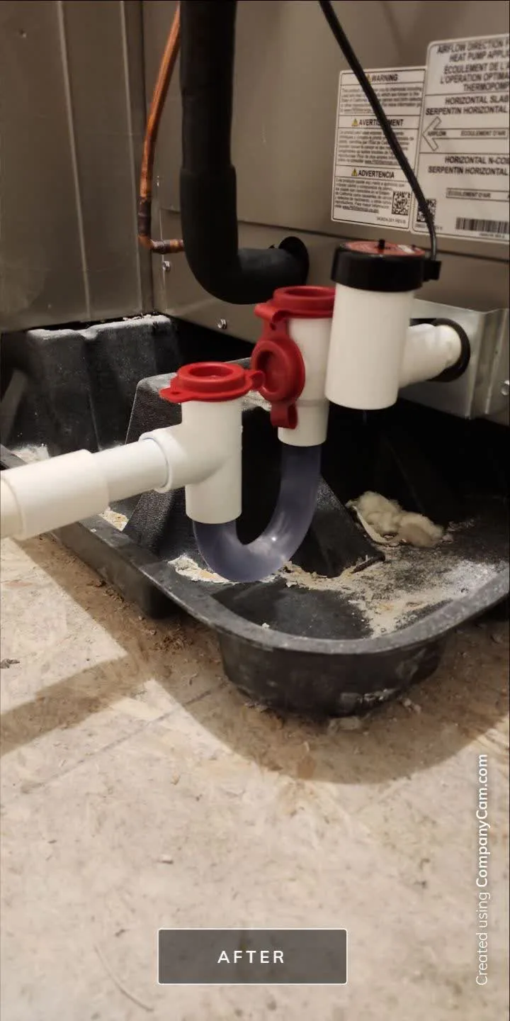 After: HVAC drain line fix