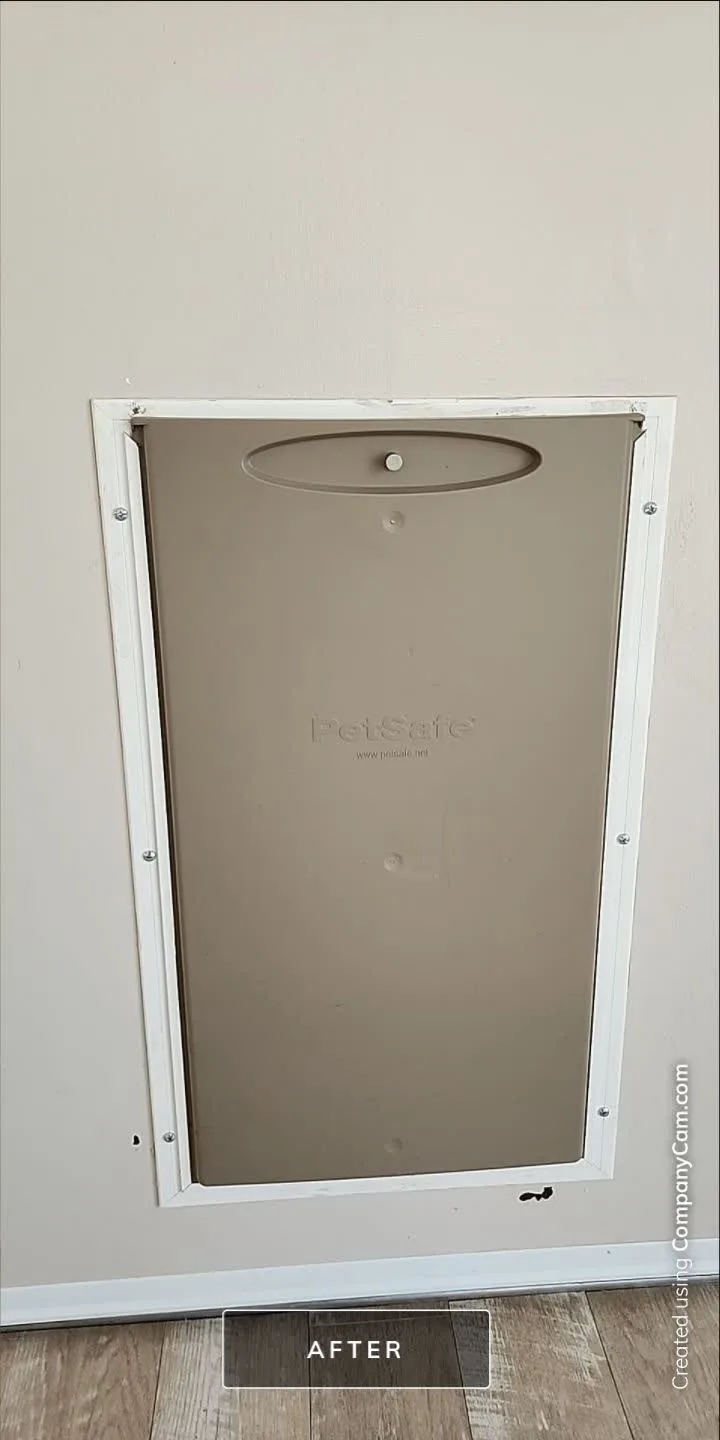 After: pet door reinstall