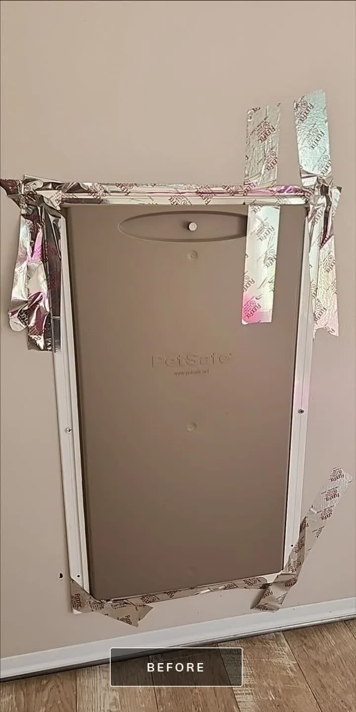 Before: pet door reinstall