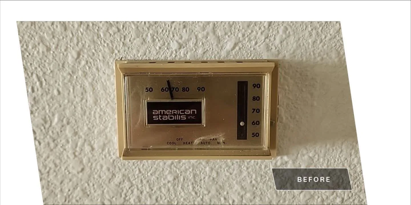 Before: smart thermostat upgrade